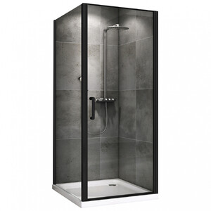 Душевой уголок ABBER Sonnenstrand AG04100B-S85B 100х85 черный профиль прозрачное стекло
