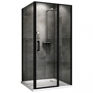 Душевой уголок ABBER Sonnenstrand AG04120BS-S100B 120х100 черный профиль прозрачное стекло