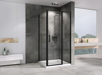 Душевой уголок ABBER Sonnenstrand AG04120BS-S100B 120х100 черный профиль прозрачное стекло