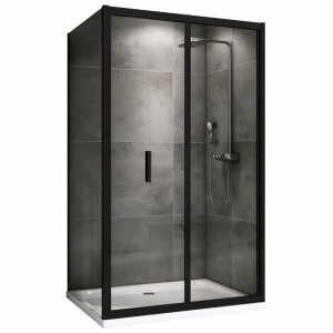Душевой уголок ABBER Sonnenstrand AG07120B-S100B 120х100 черный профиль прозрачное стекло