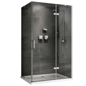 Душевой уголок ABBER Zart AG08090-S101 90х100 хромированный профиль прозрачное стекло