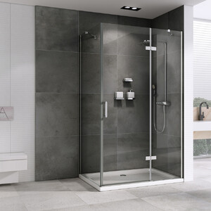 Душевой уголок ABBER Zart AG08090-S101 90х100 хромированный профиль прозрачное стекло
