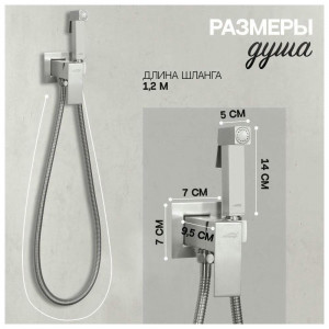 Гигиенический душ со смесителем встраиваемый Hansberge H3077NK никель