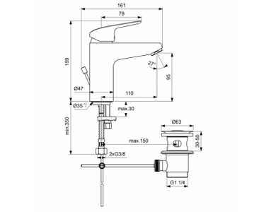 Комплект смесителей для ванны Ideal Standard Ceraflex BD001AA хром
