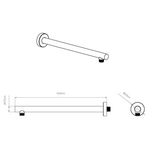 Верхний душ Vincea Inspire VSHD-42CMB 26 см черный матовый