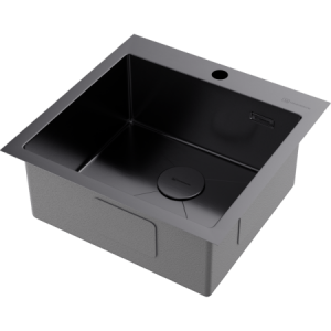 Кухонная мойка Omoikiri Akisame 51-GM вороненая сталь 51х51