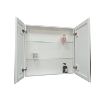 Зеркало-шкаф Континент Emotion LED 800х800 с подсветкой, 2 створки