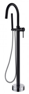 Смеситель напольный Boheme Uno BLACK Chrome 469-BCR