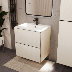 Тумба с раковиной подвесная 60см Terminus Euromix EUR10602900101OSL айвори