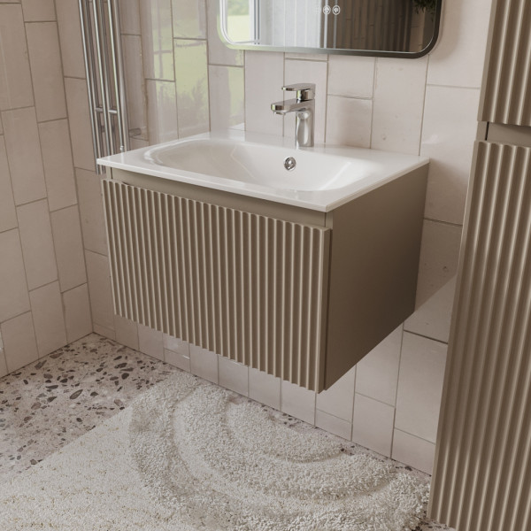 Тумба с раковиной подвесная 60см Terminus Sicilia SIC10601200501O капучино