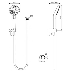 Душевой комплект Ideal Standard Idealrain Evo Diamond L3 B2240AA