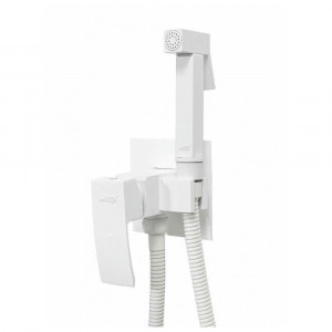 Гигиенический душ со смесителем встраиваемый Hansberge H3077WW белый