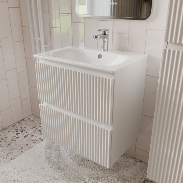 Тумба с раковиной подвесная 60см Terminus Sicilia SIC10602900301O белый