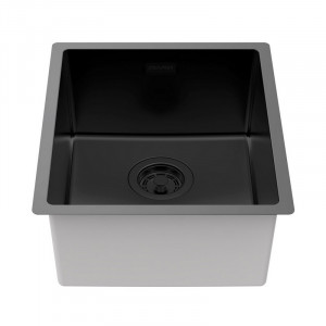 Кухонная мойка Paulmark LASSAN 38 UNI LA38-MBN матовый черный NANO-PVD 38х44см