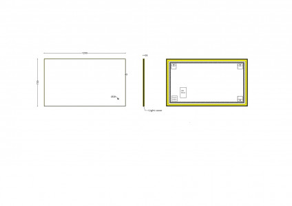 Зеркало Roxen Frida 120x70 в металлической раме матовое золото