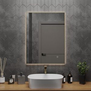 Зеркало Roxen Frida 60x80 в металлической раме матовое золото