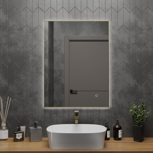 Зеркало Roxen Frida 60x80 в металлической раме матовое золото