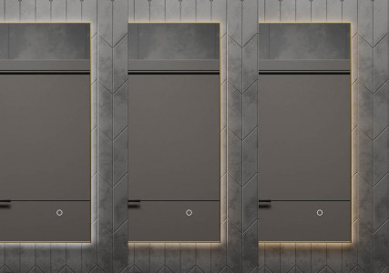 Зеркало Roxen Frida 60x80 в металлической раме матовое золото