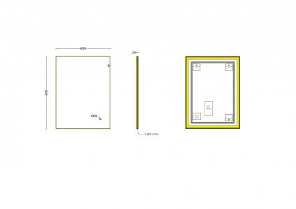 Зеркало Roxen Frida 60x80 в металлической раме матовое золото