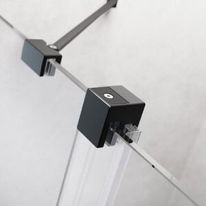 Шторка на ванну (раздвижные двери) Radawey Furo Black PND II 120
