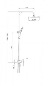 Душевая стойка Gappo G2496-20 хром-белый