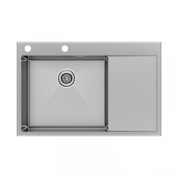 Кухонная мойка Paulmark KRONER-EDGE 78F PM777851-BSL брашированная нержавеющая сталь левая 78х51 см