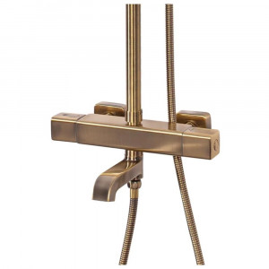 Душевая система с термостатом Hansberge H5085BR бронза