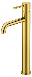 Смеситель для умывальника высокий Boheme Uno Gold 462-G