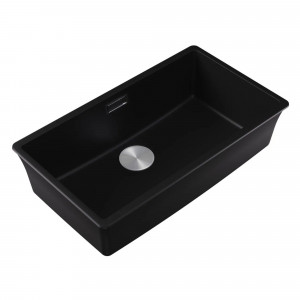 Кухонная мойка из искусственного камня Roxen Gap 360270-74VB Vanta Black 74х42х21,7 см