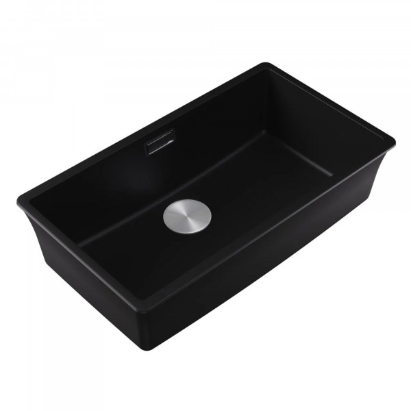 Кухонная мойка из искусственного камня Roxen Gap 360270-74VB Vanta Black 74х42х21,7 см