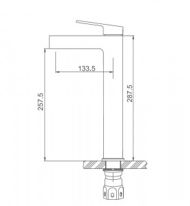 Смеситель для раковины Gappo G1099-89 Оружейная сталь
