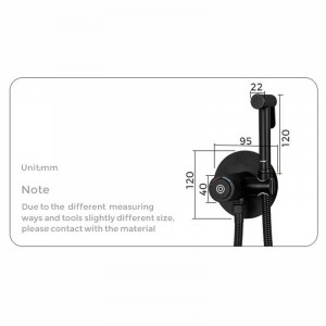 Смеситель с гигиеническим душем Gappo G7288-6 Чёрный матовый