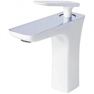 Смеситель для раковины Grocenberg GB1001NWC, белый/хром