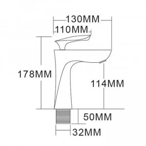 Смеситель для раковины Grocenberg GB2001GO, золото