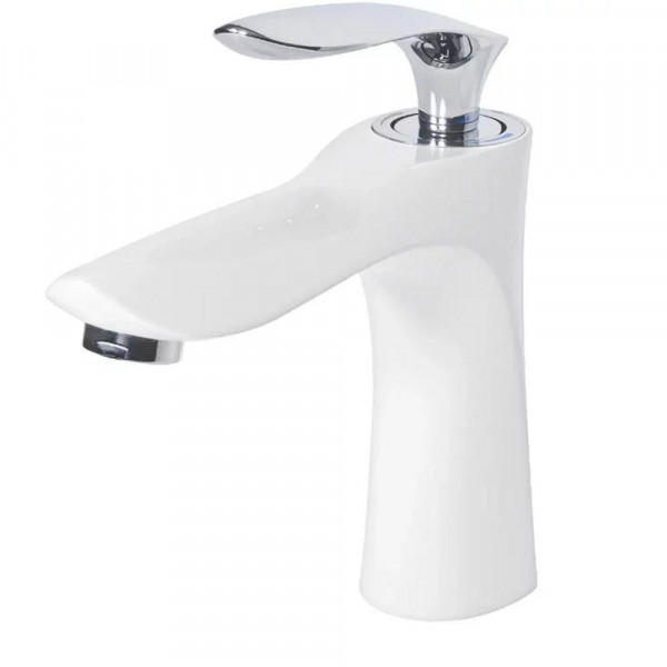 Смеситель для раковины Grocenberg GB2001WC, белый/хром