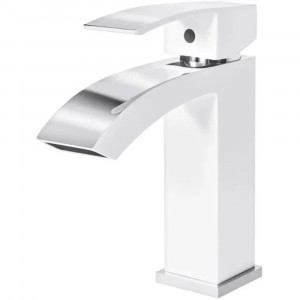 Смеситель для раковины Grocenberg GB2007WC, белый/хром