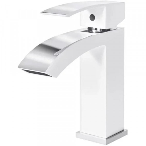 Смеситель для раковины Grocenberg GB2007WC, белый/хром