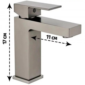 Смеситель для раковины Grocenberg GB2008BG, графит