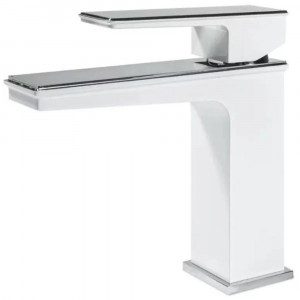 Смеситель для раковины Grocenberg GB2088WC, белый/хром