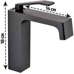 Смеситель для раковины Grocenberg GB2090BL, черный