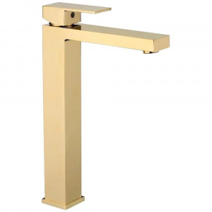 Смеситель для раковины высокий Grocenberg GB3008GO, золото