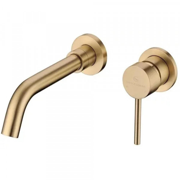 Смеситель для раковины встраиваемый Grocenberg GB511MG, матовое золото