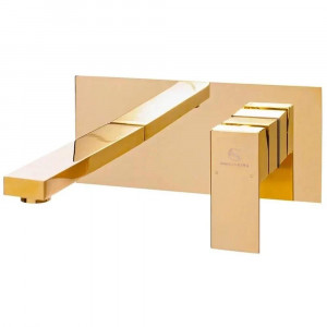 Смеситель для раковины встраиваемый Grocenberg GB588GO, золото