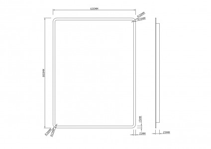 Зеркало Roxen Gotem 60x80