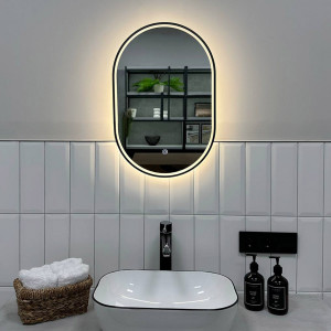 Зеркало Roxen Grown 40x60 в черной алюминиевой раме