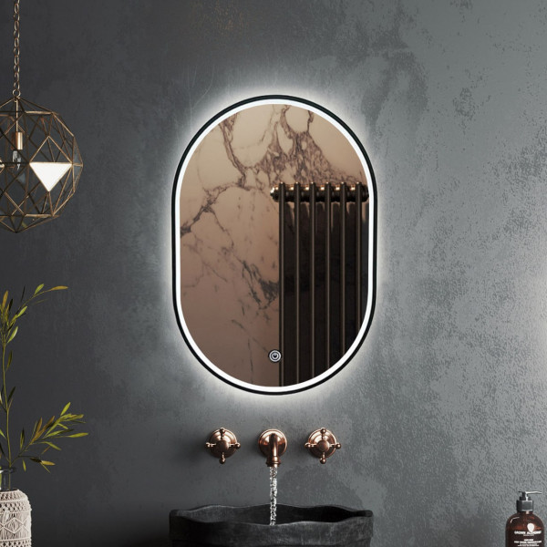 Зеркало Roxen Grown 40x60 в алюминиевой раме оружейная сталь