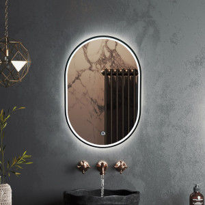 Зеркало Roxen Grown 40x70 в черной алюминиевой раме