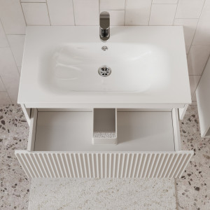 Тумба с раковиной подвесная 80см Terminus Sicilia SIC10801900301O белый