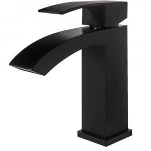 Смеситель для раковины Hansberge H1077BL, черный