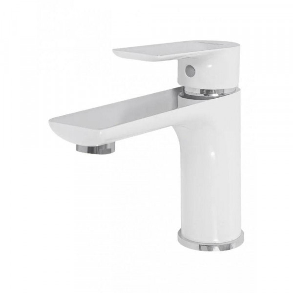 Смеситель для раковины Hansberge H1099W, белый/хром